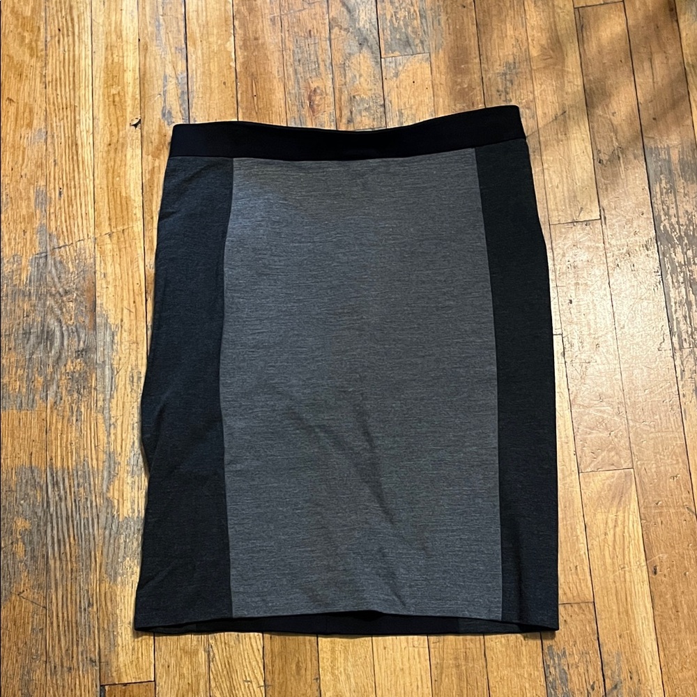 Ann Taylor Two-Tone Gray and Black Pencil Skirt